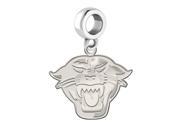 Davenport Panthers Dangle Charm Natural Finish Sterling Silver Logo