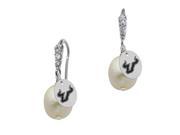 South Florida Bulls CZ Cluster Pearl Drop Earring