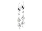 Stony Brook Seawolves Crystal and Pearl Earrings