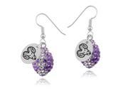 West Chester Golden Rams Crystal Football Earrings