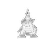Arizona State Sun Devils Charm Natural Finish Sterling Silver Logo