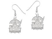 Hampton Pirates Earrings Natural Finish Logo Drops