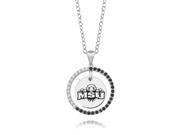 Morehead State Eagles Black and White CZ Circle Necklace