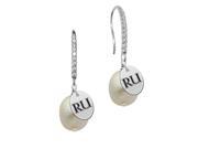 Radford Highlanders Pearl and CZ Drop Earring