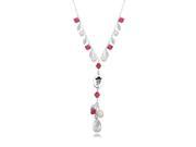 New Mexico State Aggies Swarovski Crystal and Pearl Necklace