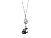 Washington State Cougars Pearl Drop Necklace