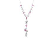 Buffalo State Bengals Pink Crystal and Pearl Necklace