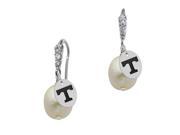 Tennessee Volunteers CZ Cluster Pearl Drop Earring