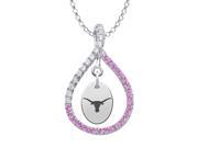 Texas Longhorns Pink CZ Figure 8 Necklace