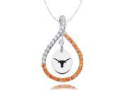 Texas Longhorns Orange CZ Figure 8 Necklace