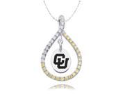 Colorado Buffaloes Gold CZ Figure 8 Necklace