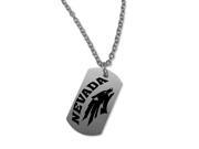 Nevada Wolf Pack Satin Finish Dog Tag Necklace