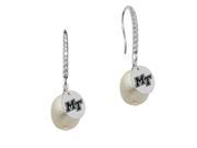 Middle Tennessee State Blue Raiders Pearl and CZ Drop Earring