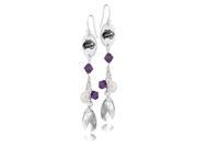 Western Carolina Catamounts Color Crystal and Pearl Earrings
