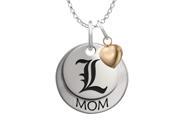 Louisville Cardinals MOM Necklace with Heart Accent