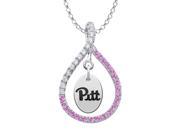Pittsburgh Panthers Pink CZ Figure 8 Necklace
