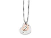 Vermont Catamounts Stainless Steel Two Tone Heart Necklace