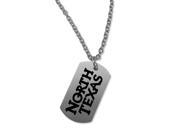North Texas Mean Green Eagles Satin Finish Dog Tag Necklace