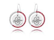 Charleston Cougars Color CZ Circle Earrings