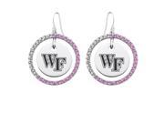 Wake Forest Demon Deacons Pink CZ Circle Earrings