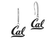 California Golden Bears Sterling and CZ Logo Drop Earrings