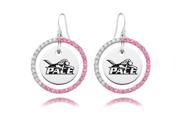 Pace Setter Pink CZ Circle Earrings