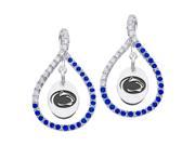Pennsylvania State Nittany Lions Colored CZ Figure 8 Earrings