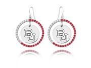 Boston Terriers Color CZ Circle Earrings