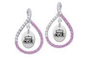 Old Dominion Monarchs Pink CZ Figure 8 Earrings Old Dominion Monarchs Pink CZ Figure 8 Earrings