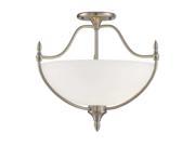 Savoy House Herndon 3 Light Semi Flush in Satin Nickel