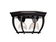 Savoy House Exterior Collections Flush Mount in Black
