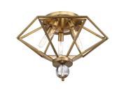 Savoy House Tekoa 5 Light Semi Flush in Warm Brass