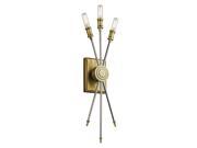 Kichler Doncaster 3 Light Wall Sconce in Natural Brass