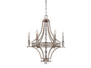 Savoy House 1 7151 6 272 Filament Six Light Single Tier Chandelier from the Cont Silver Dust