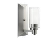 Kichler 6144 One Light Up Lighting Wall Sconce from the Circolo Collection Brushed Nickel