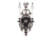 Savoy House Empire XIV Century 2 Light Wall Sconce in Silver