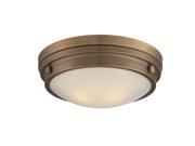 Savoy House Lucerne Flush Mount in Warm Brass