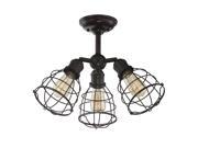 Savoy House Scout 3 Light Adjustable Semi Flush in English Bronze