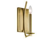 Kichler Grayson 1 Light Wall Bracket in Natural Brass