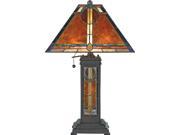 Quoizel 2 Light San Gabriel Table Lamp in Valiant Bronze NX615TVA