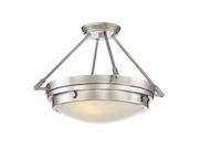 Savoy House Lucerne 3 Light Semi Flush in Polished Nickel