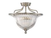 Savoy House Aberdeen Convertible Semi Flush in Satin Nickel