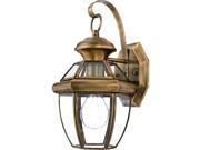 Quoizel Newbury CFL Outdoor Lantern in Antique Brass