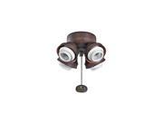 Kichler 4 Light CFL Fitter Fan Light Kit in Tannery Bronze