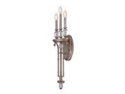 Savoy House 9 7153 3 272 Filament Three Light Wall Sconce from the Contempo Tren Silver Dust