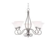 Savoy House Polar 5 Light Chandelier in Pewter KP SS 95 5 69