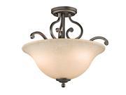 Kichler 43232 Camerena 3 Light Semi Flush Indoor Ceiling Fixture