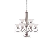 Savoy House 1 121 9 69 9 Light 2 Tier Chandelier from the Polar Collection Pewter