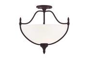 Savoy House Herndon 3 Light Semi Flush in English Bronze