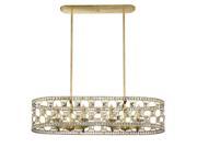 Savoy House Clarion 8 Light Oval Chandelier in Gold Bullion